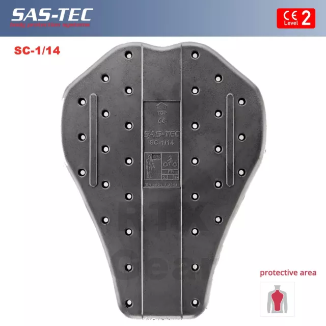 SAS-TEC CE Level 2 Biker Jacket Back Spine Armour Insert Protector Upgrade 1/14