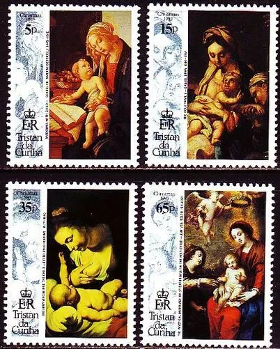 Tristan da Cunha 1993 ** Mi.544/47 Gemälde Paintings Rubens Botticelli [sp1073]