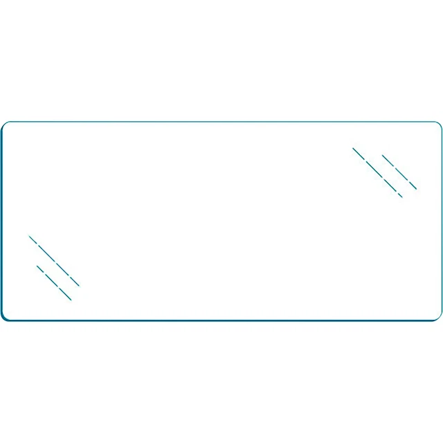 Econoco Tempered Glass Shelf- Clear 48inLx10inH Model# SHGL1048