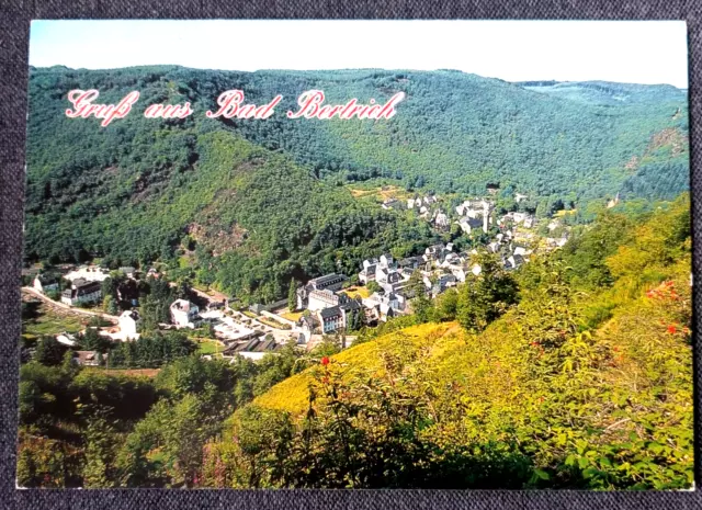 alte Postkarte:  1980er Jahre: Luftaufnahme von Bad Bertrich