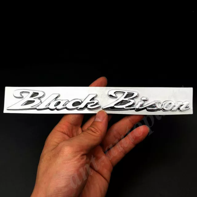 3D Metal Chrome Black Bison Wald Style Car Rear Emblem Badge Decal Sticker