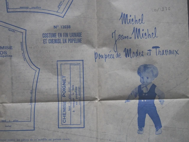 patron MODES ET TRAVAUX poupée Jean Michel 03/1976