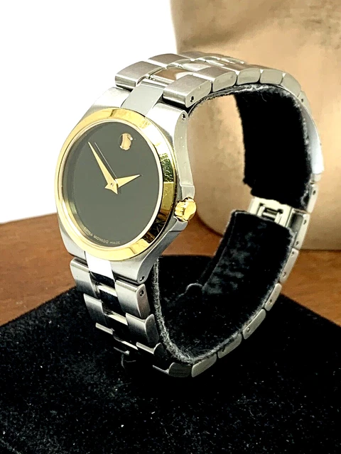 Orologio Donna Movado 0606560 Museo Quadrante Nero Quarzo Svizzero 28mm Bicolore 2