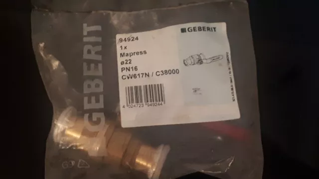 Geberit Mapress 94924 22 PN16 CW617N/C38000 X1 Einheit