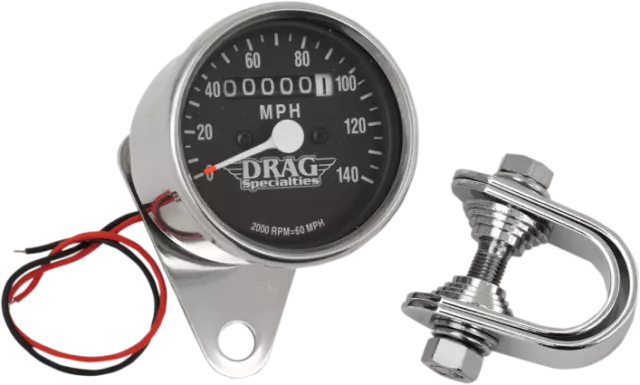 Drag Specialties 2.4" Mini Mechanical Speedometer DS-244131