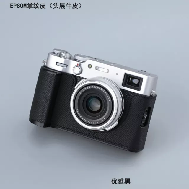 Handmade Genuine Leather Camera Half Body Handgrip Case Bag For Fujifilm X100V