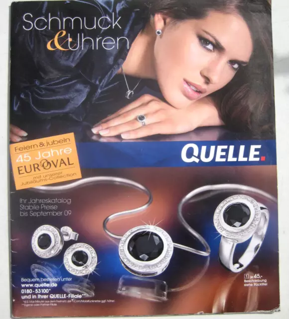 Versandhauskatalog Schmuckkatalog  Katalog Schmuck 2009 Quelle Euroval Uhren