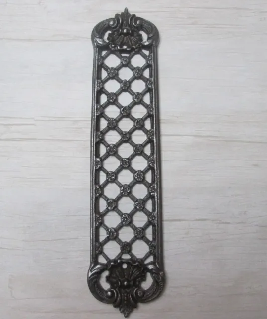 Cast Iron Decorative Ornate Vintage Old Trellis Finger Plate Door Push Plate