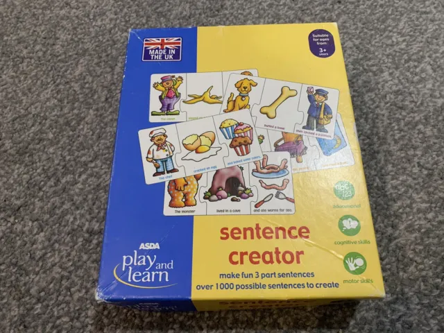 asda play and learn sentence creator