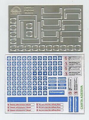 Assemblati NINIVE 117H Set 5 Insegne Bar Sali Tabacchi Telefono in metallo diorama H0 1:87 