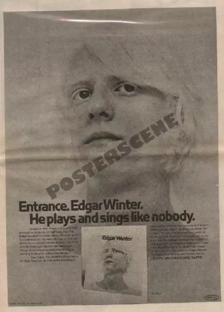 Edgar Winter Lp Promo Ad Poster 1970 Original