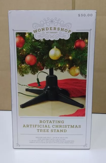 Wondershop Rotating Artificial Christmas Holiday 5.5 ft - 7.5 ft Tree Stand NIB