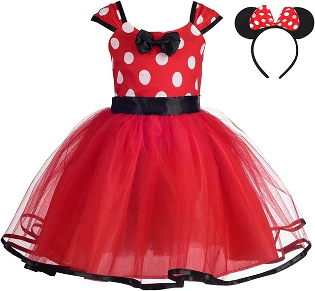 Ragazza Minnie Pois Abito Da Principessa Costumes Festa Di Compleanno Natale Hol