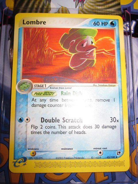 Pokemon Mint (◕‿◕✿) Ex Sandstorm English Lombre 45/100 Unco 1St Edition (2003)