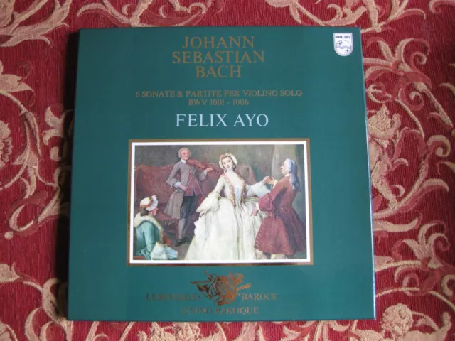 Philips 6770 950 Stereo ED1 - Bach The Sonatas & Partitas Felix Ayo 2 X MINT