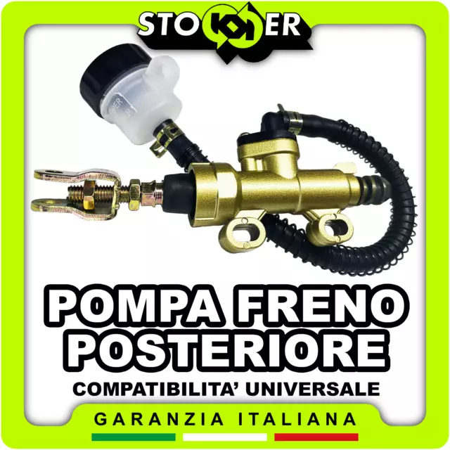 KIT POMPA FRENO POSTERIORE UNIVERSALE CON SERBATOIO per MOTO MOTARD CROSS ENDURO