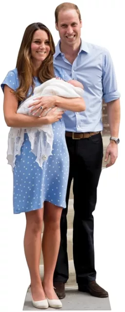 Royal Prince William and Catherine with Baby George Cardboard Cutout Stand Up