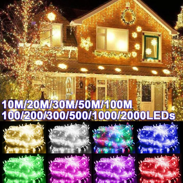 2000 LED Christmas Fairy String Lights AU Plug Outdoor Waterproof Wedding Decor