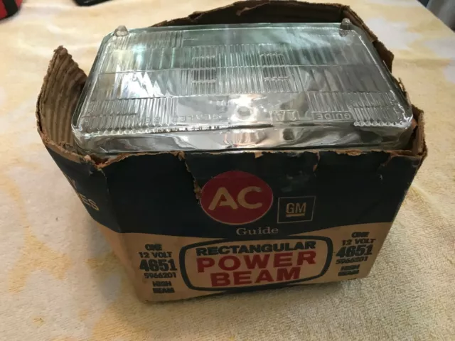 Nos Ac Guide 1A Rectangular Power Beam 4651 12 Volt Headlight Headlamp Bulb