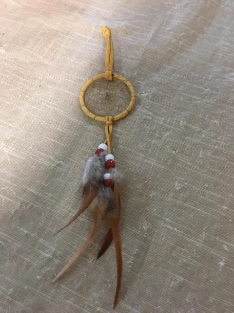 Navajo Native American Dreamcatcher Curtis Bitsui Dream Catcher 2 Inch RedWhite