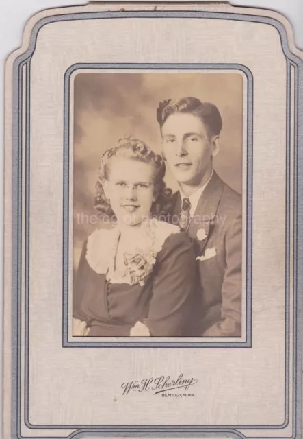MID CENTURY COUPLE Man WOMAN Vintage FOUND PHOTOGRAPH Original bw Portrait 25 32