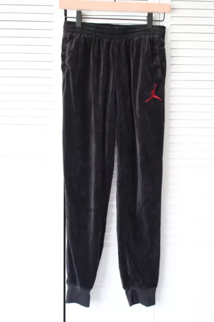 Nike Air Jordan Size L 12-13 Boy’s Youth Black Sweatpants Joggers Pants Velvet
