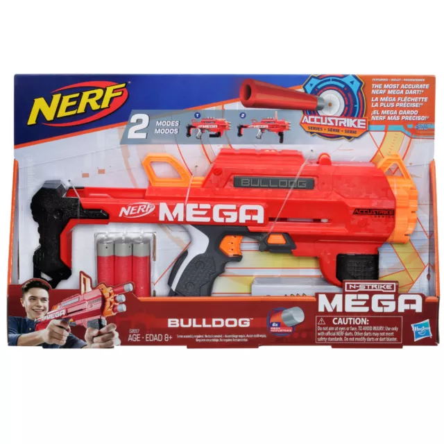 NERF Bulldog N-Strike Foam Blaster Toy Gun Mega Shooter Darts Fun Play Action