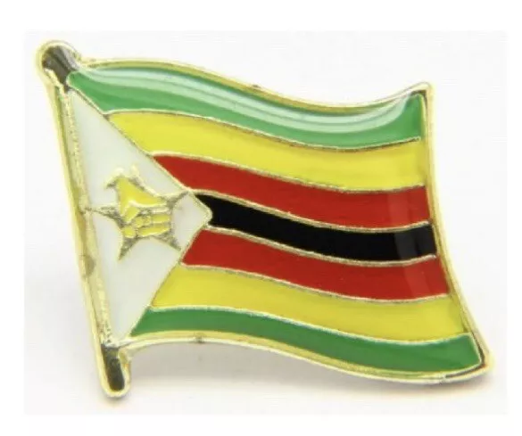 Zimbabwe Drapeau Pays Broche Revers Cravate Tack Lds Missionnaire Statesman Ties