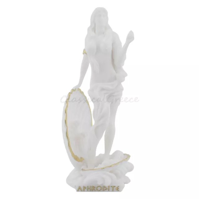 Statue déesse grecque antique Aphrodite Botticelli albâtre blanc 7"-18cm...