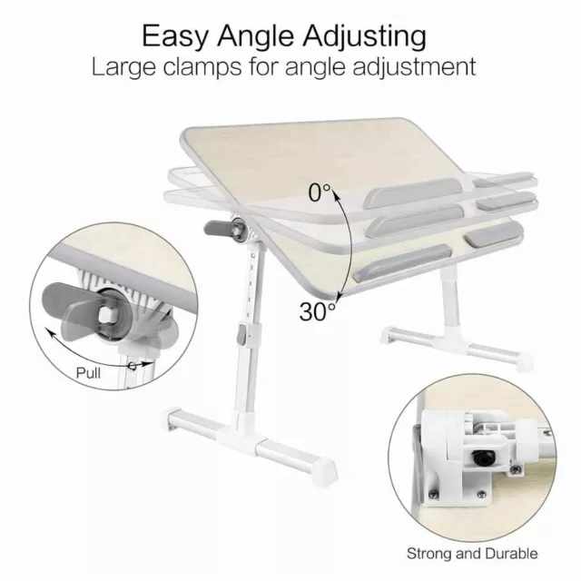 Laptop Stand Table Foldable Desk Computer Study Bed Adjustable Portable Tray AUS 2