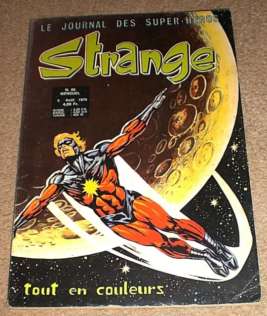 STRANGE #80 1976 Spiderman, Captain Marvel &c- French Language - Marvel Magazine