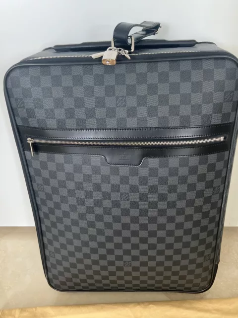 Authentic Louis Vuitton Damier Pegase 55 Travel Carry Bag N23294 LV 9256F