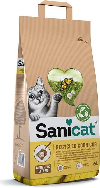 Cama para gatos Sanicat Corn Grumping, 2,8 kg