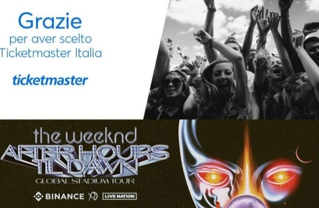 2 Biglietti THE WEEKND - 26/07/2023 - Ippodromo SNAI, Milano - Ingresso giallo