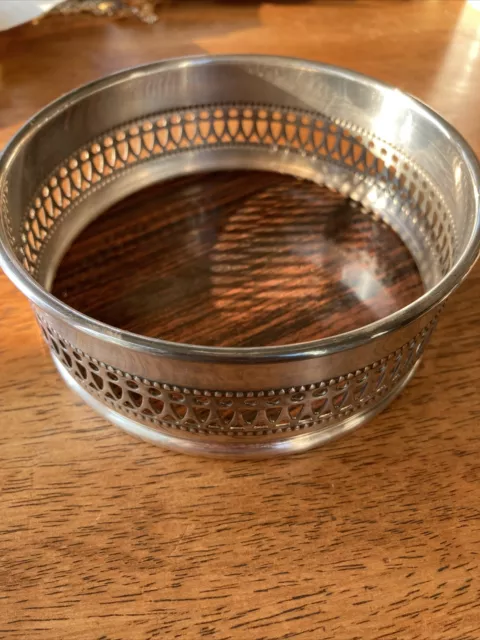 Vintage Wine Bottle Coaster Sheffield Rare Bottle Holder Server