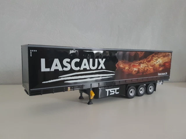 Eligor 1/43 semi remorque fourgon blanche pour camion LBS Surber IXO