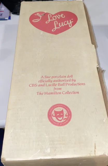 Lucille Ball, “I Love Lucy” Porcelain Doll, NEW in box.   Hamilton collection