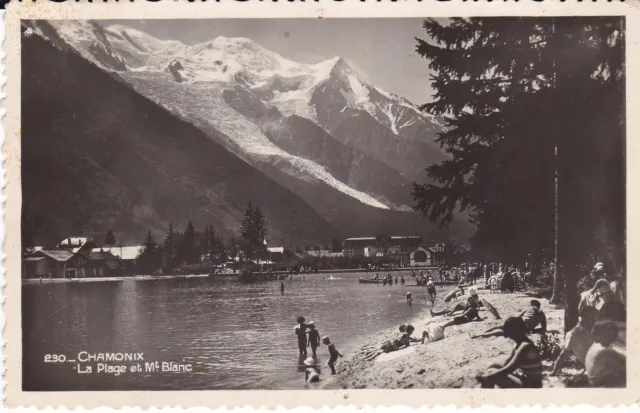 Cpsm Chamonix La Plage Et Mt Blanc