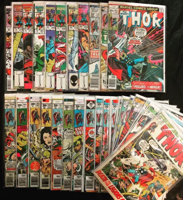 1976-1987 Marvel Comics “The Mighty Thor” 23 comic Book Lot!