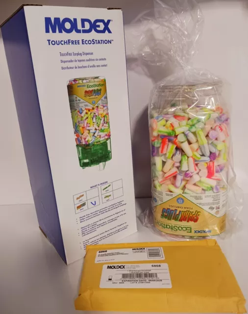 Moldex 6834 SparkPlugs Earplug Touch Free Dispenser Promo Pack