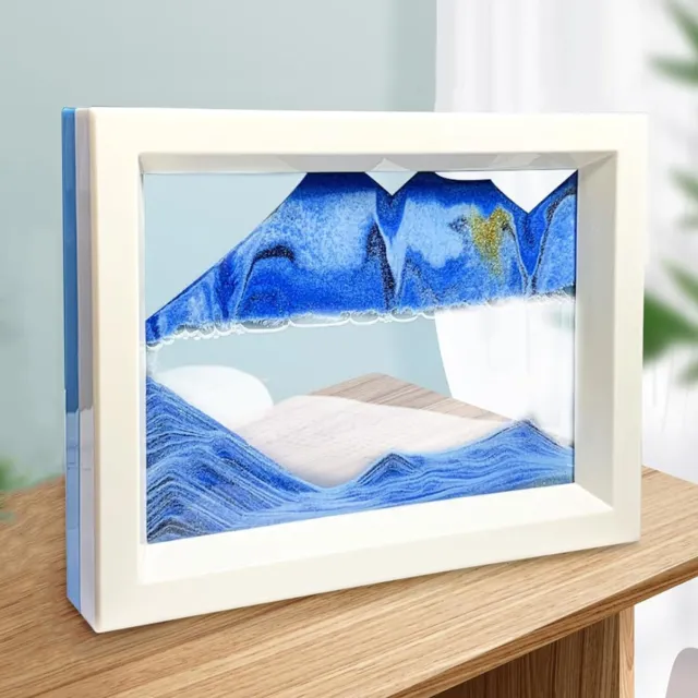 Moving Sand Art Picture 3D Hourglass Deep Sea Sandscape Painting Home Decor