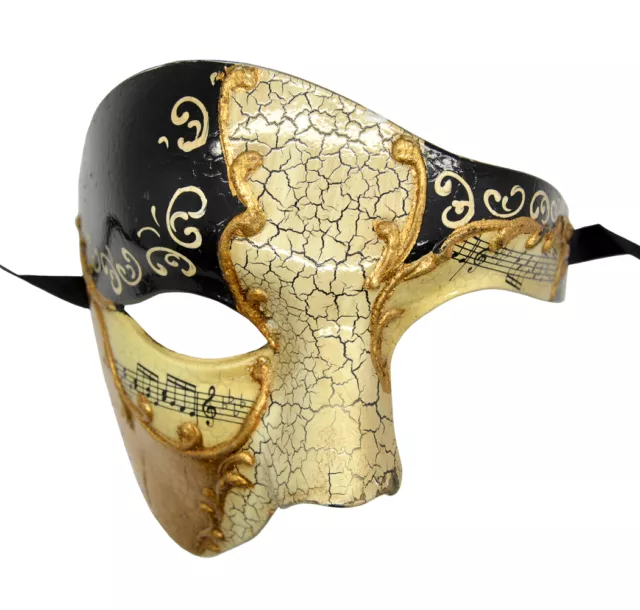 Phantom Opera Half Men Face Musical Collection Venetian Masquerade Black Mask