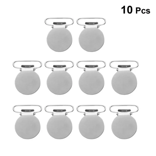 Metal Suspender Clips Pacifier Bib Holder Strap Hook for DIY Jewelry Silver