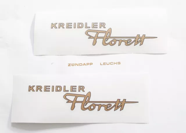 Kreidler Florett K 54 LF LH LFH 2 x Rahmen Aufkleber in Gold/Schwarz 135mm