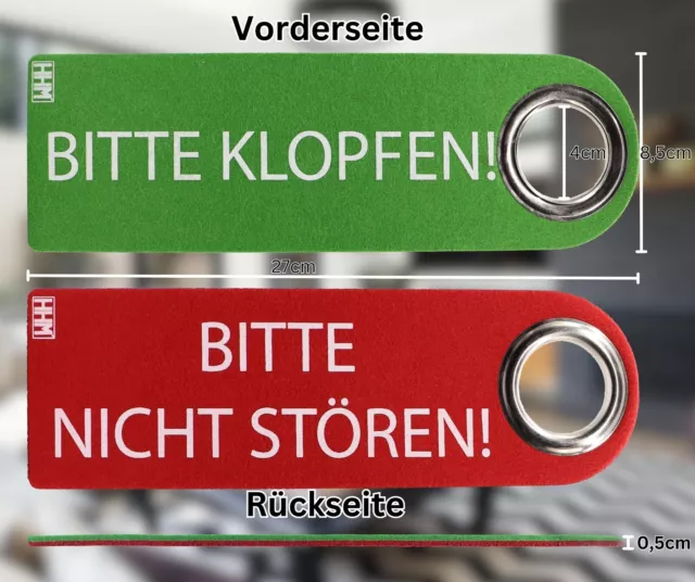 2 Stück HHM bitte klopfen Schild bitte nicht stören Schild