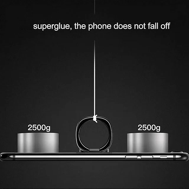 Mobile Phone Ring Finger Holder Car Mount Ring Magnetic Metal Hook Stand Grip AU 3