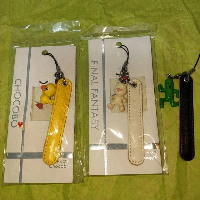Final fantasy series straps lot of 3 bulk sale Chocobo Moogle Cactuar