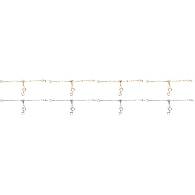 8 piezas Collar Extensor Cadenas Pulsera Ajustables Extensores Elegante Extensión