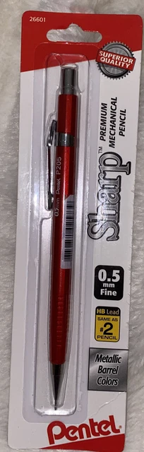 Pentel Red Metallic Barrel Sharp 0.5mm Mechanical Pencil #2