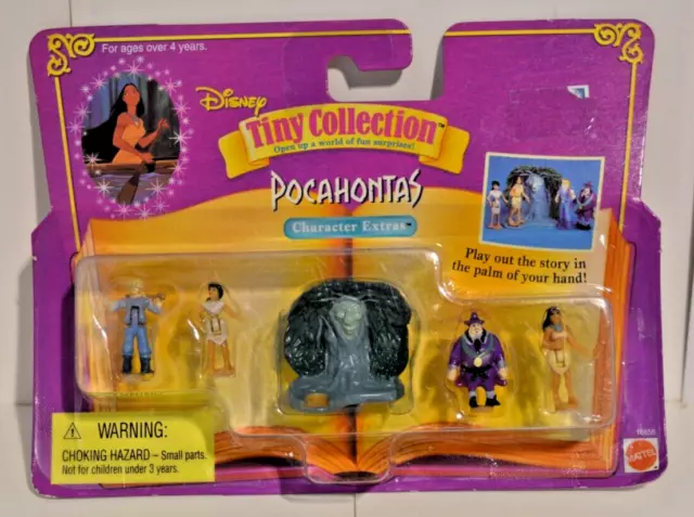 Seltene Mattel 1996 Disney Tiny Sammlung Pocahontas Charaktere (Polly Taschen)